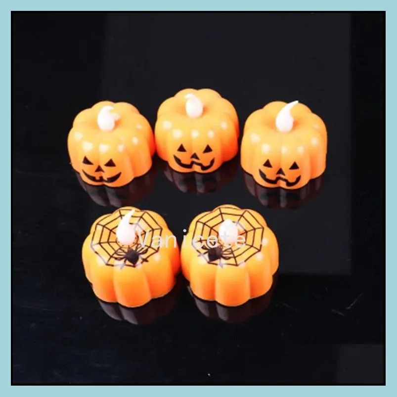 halloween party decorations led electronic pumpkin lights atmosphere decoration glowing toys squash candle light t2i52394