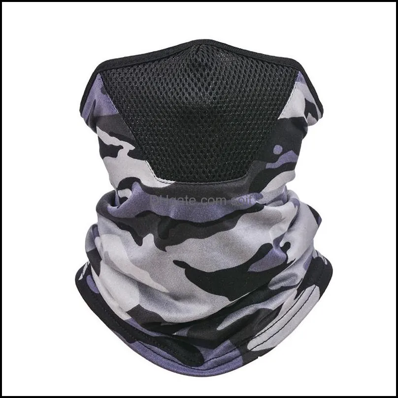 Outdoors Motion Magic Scarf Foldable Men Respirable Neck Gaiter Protection Dustproof Windproof Camouflage Mask Sunscreen