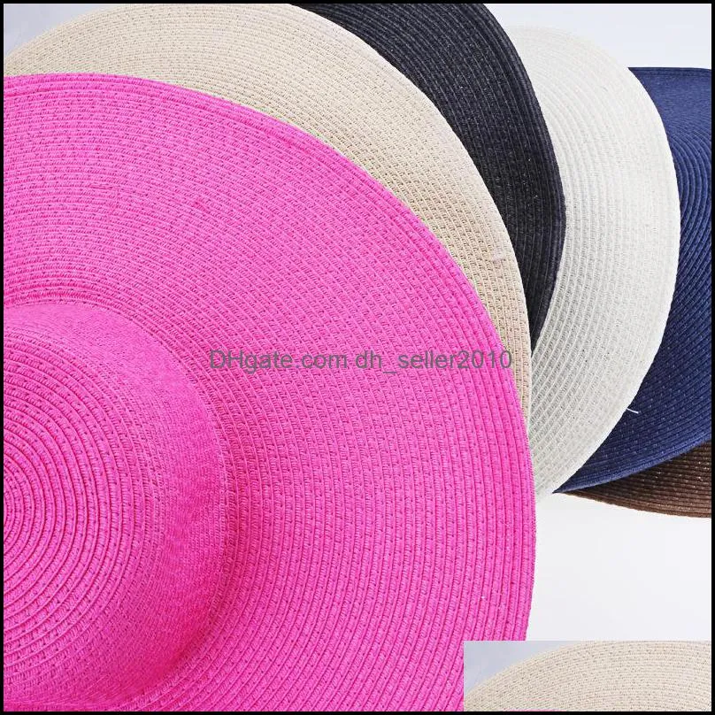 sunshade large brimmed straw hat wide brim hats beach big brim woman photograph foldable cap 10 5zz f2