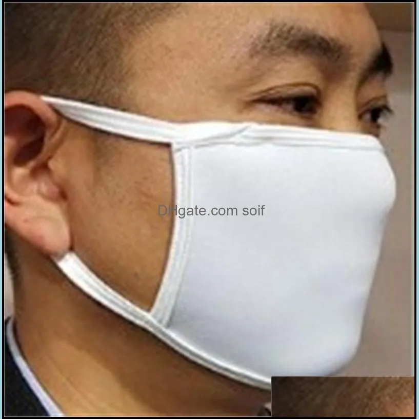 Sublimation Blanks Blank Mascarilla Breathable Washable Respirators Sunscreen Respirable Face Mask Cycling Anti Dust