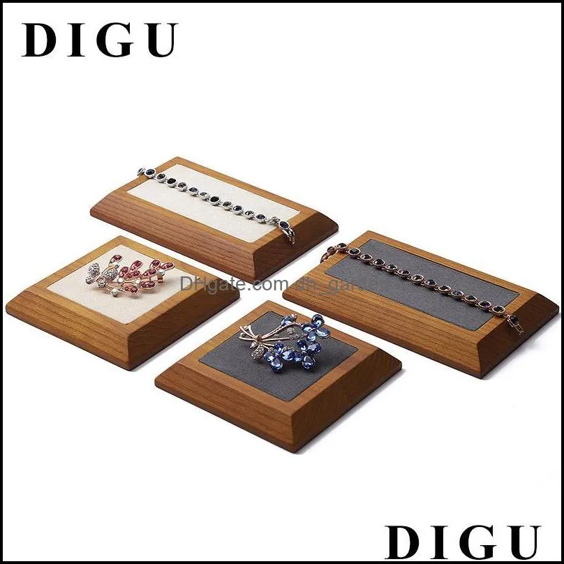 jewelry pouches bags digu bracelet display tray solid wood brooch stationery string shelf trinkets board ornaments props brit22