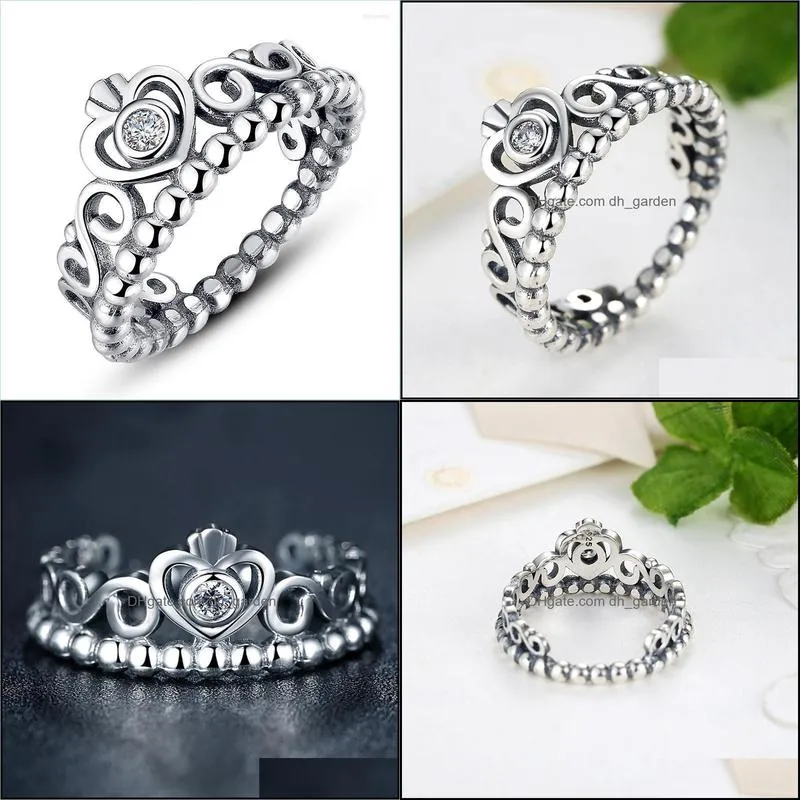 wedding rings codemonkey 100% silver color ring for women my princess queen crown stackable drop jewelry r7110wedding brit22