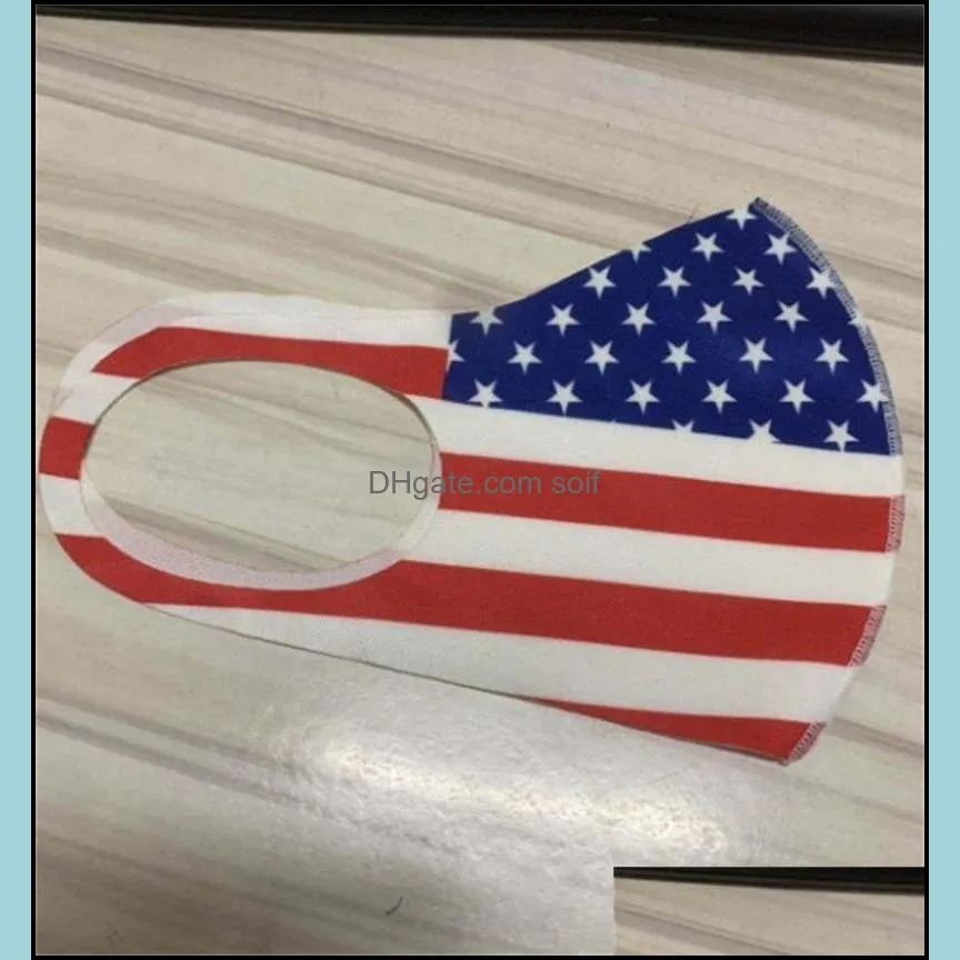 America National Flags Respirator Cloth Face Masks Reusable Stars Strips Ventilation Mascarilla Custom Washable Fashion Dustproof 2 2bj