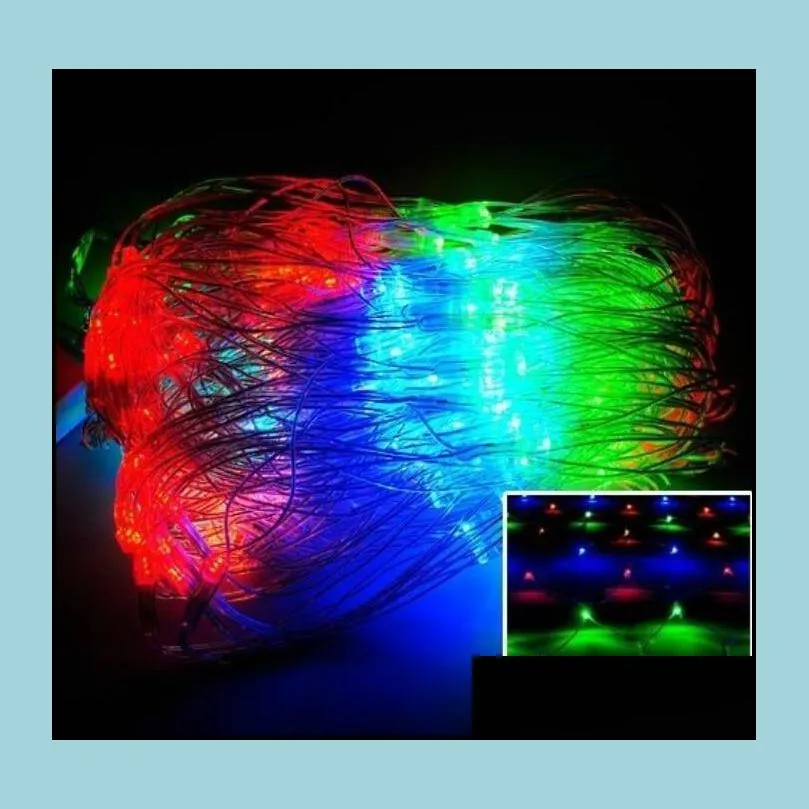 6mx 4m large net lights 640 led christmas net light curtain lights flash lamps festival christmas lights ac 110v250v