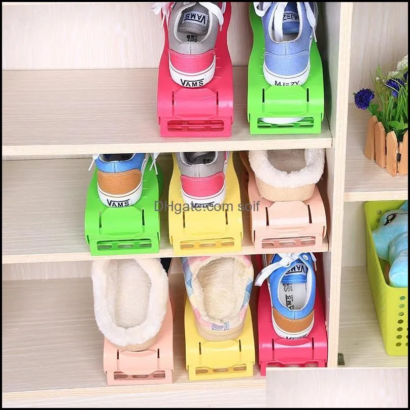 Thicken Shoe Rack Adjustable Wear Resistant Indoor Storage Holders Mould Proof Solid Color Shoes Stand Durable 2 8yy BB