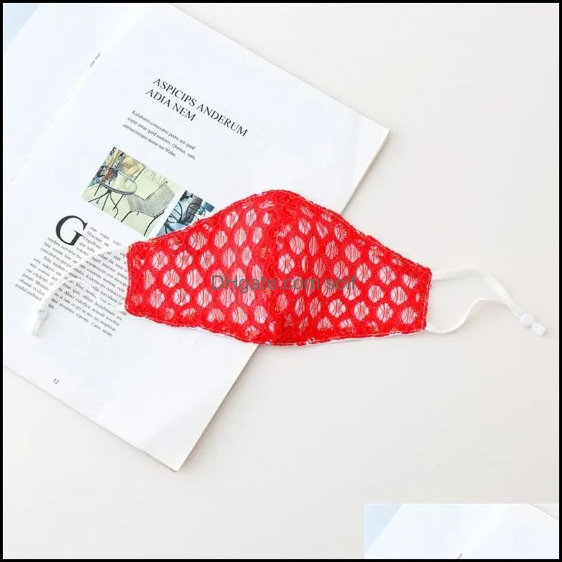 Lace Mouth Respirator Earloop Purity Color Reusable Mascarilla Recycling Anti Dust Face Mask Foldable Protection Fashion Man Woman 3 5hh
