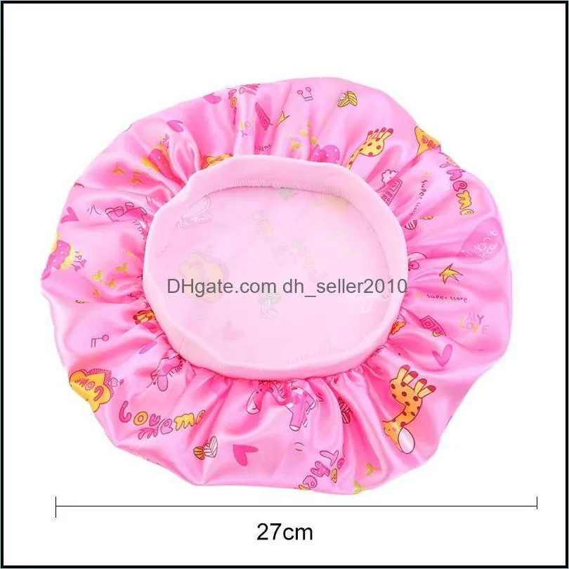 children printing nightcap watermelon dot bow pattern satin wide band bonnet baby fashion cute beanie comfortable 4 3jd f2