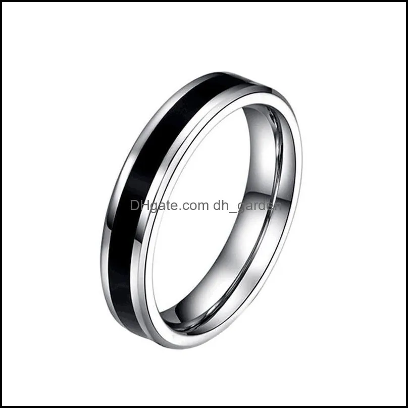 wedding rings stainless steel ring simple design couple union jewelry 4mm 6mm width engagement for men and women exquisite giftwedding