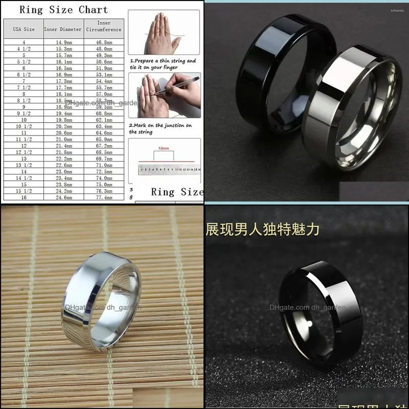 wedding rings korean version of simple bright curved bevel black silver 6mm wide couple tungsten steel ring brit22