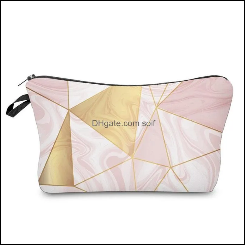 Marbling Sunflower Makeup Bag Multi Function Women Cute Mermaid Scale Wash Cosmetic Bags Dumplings Storage Pencil Pouch 5xs M2