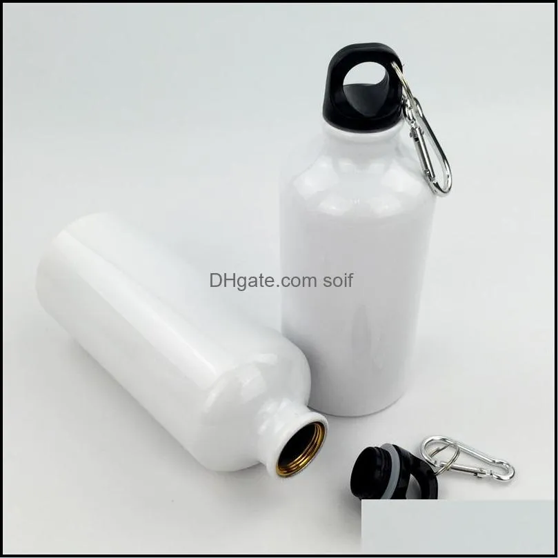 Sublimation Blank Motion Water Bottles 600ML Thermal Transfer Printing Consumables Coating White Kettle