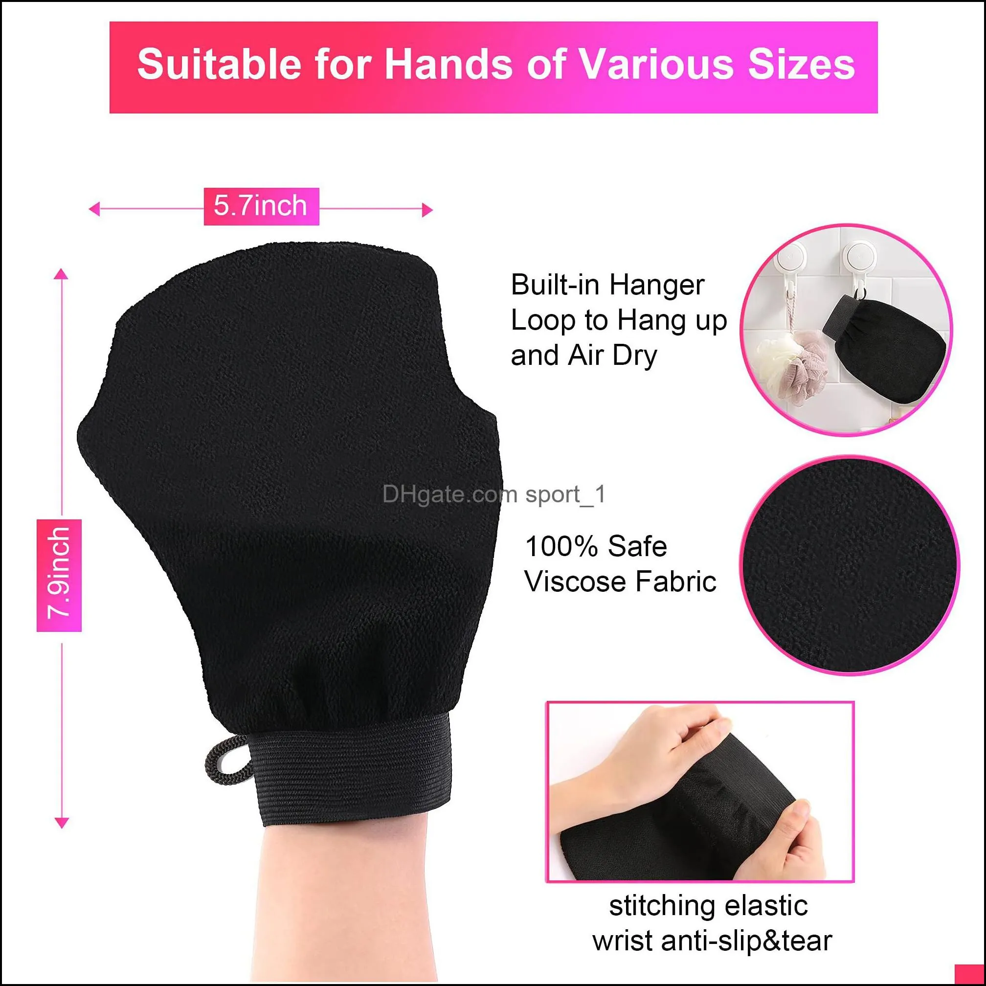 cleaning gloves korean exfoliating scrubbing dead skin remover bath mitts scrubs for hammam mas scrubber tan removal or keratosis pil