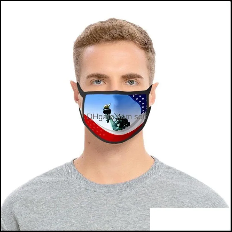 Fashion Face Mask Windbreak Mascarilla Reuseable Respirator Adults Children Cat Usa Flag Hanging Ear Trial Order 2 2fd D2