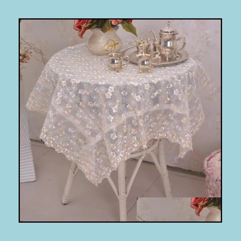 home multifunctional cloth special hot embroidery twocolor plum  pastoral romantic flowers coffee table cloth rectangular