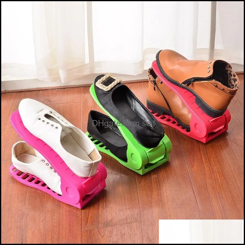 Thicken Shoe Rack Adjustable Wear Resistant Indoor Storage Holders Mould Proof Solid Color Shoes Stand Durable 2 8yy BB