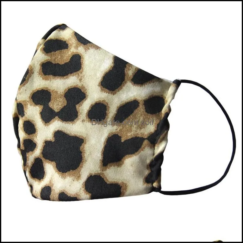 Leopard Cotton Washable Face Masks Serpentine Flash Respirator Fashion Speckle Dustproof Mascarilla Reusable Snake Skin Muti Colors 4dj