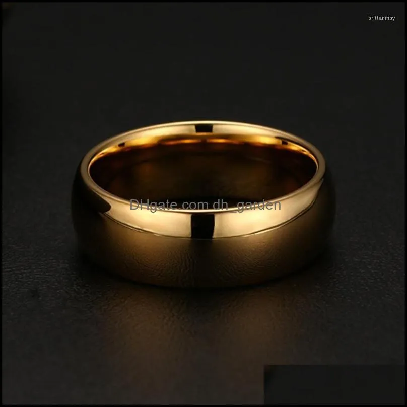 wedding rings tungsten ring for men 8mm classic jewelry smooth hand polishing us 6 7 8 9 10 11 12 13