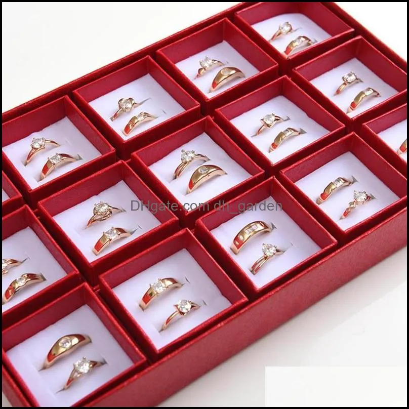 wedding rings 15pairs/set silve color golden zircon couples for men women engagement gift open adjustable jewelry ringswedding brit22