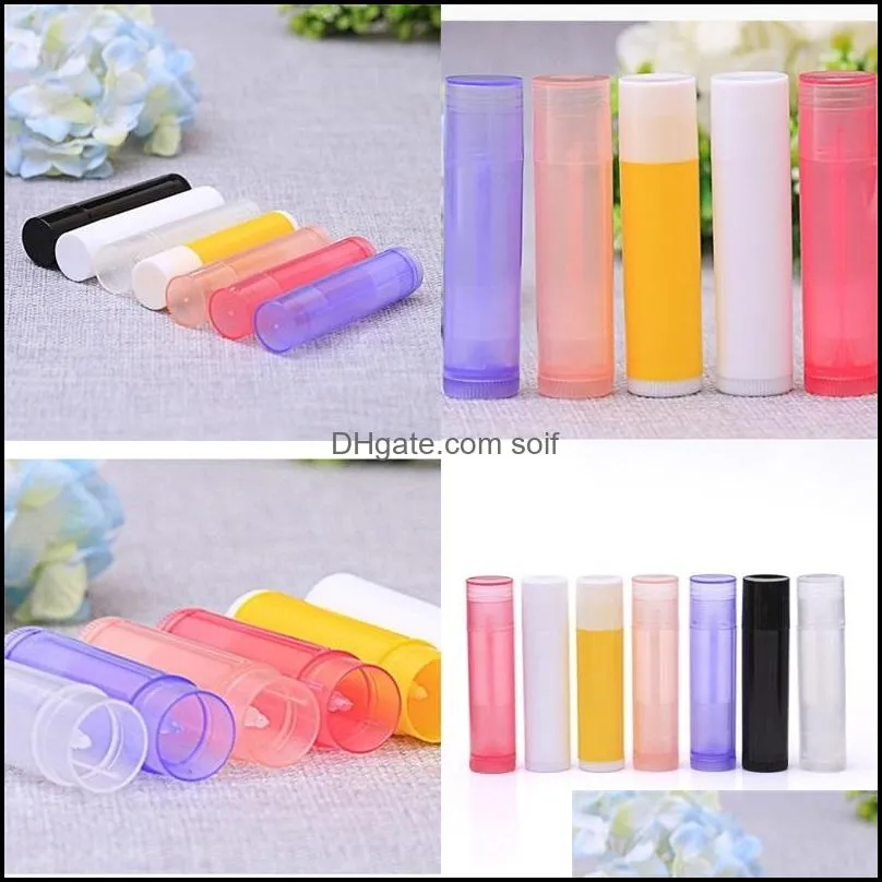 Compact Multi Colour Lipgloss Tube DIY Plastic Empty Clear Lip Gloss Lipstick Lips Wax Pipe Organizer Lipglaze Container