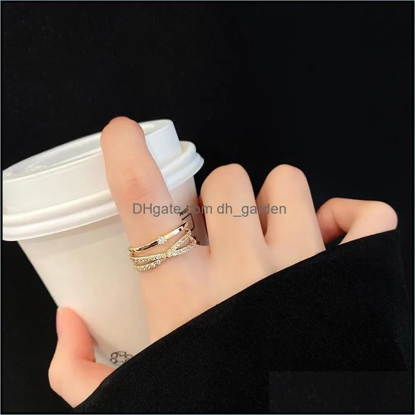 wedding rings female adjustable round zircon stone ring vintage silver color jewelry promise crystal engagement for womenwedding