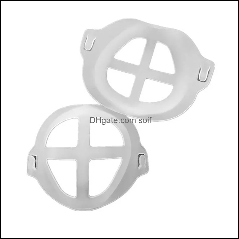 PE Plastic 3D Mask Bracket Breathable Anti Stuffy Visor Stand Crosses Louver Shape Face Masks Holder