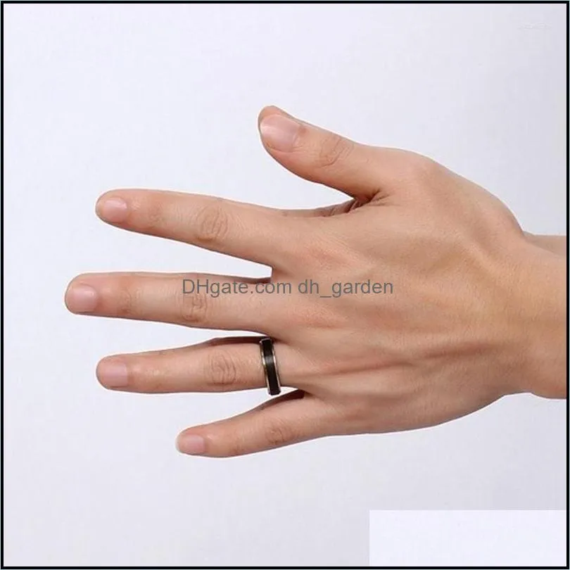 wedding rings fashion 5mm tungsten ring for men simple black goldcolor band gift jewelry accessoriescr0015