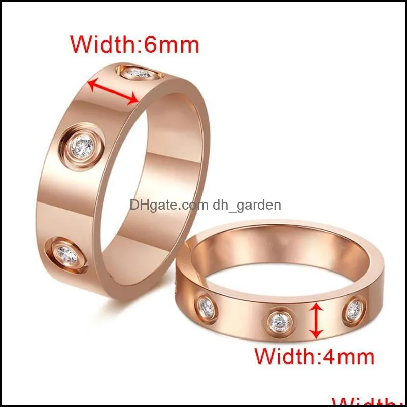 wedding rings stainless steel crystal for women fashion titanium bague femme engagement ring lover jewelryweddingwedding brit22