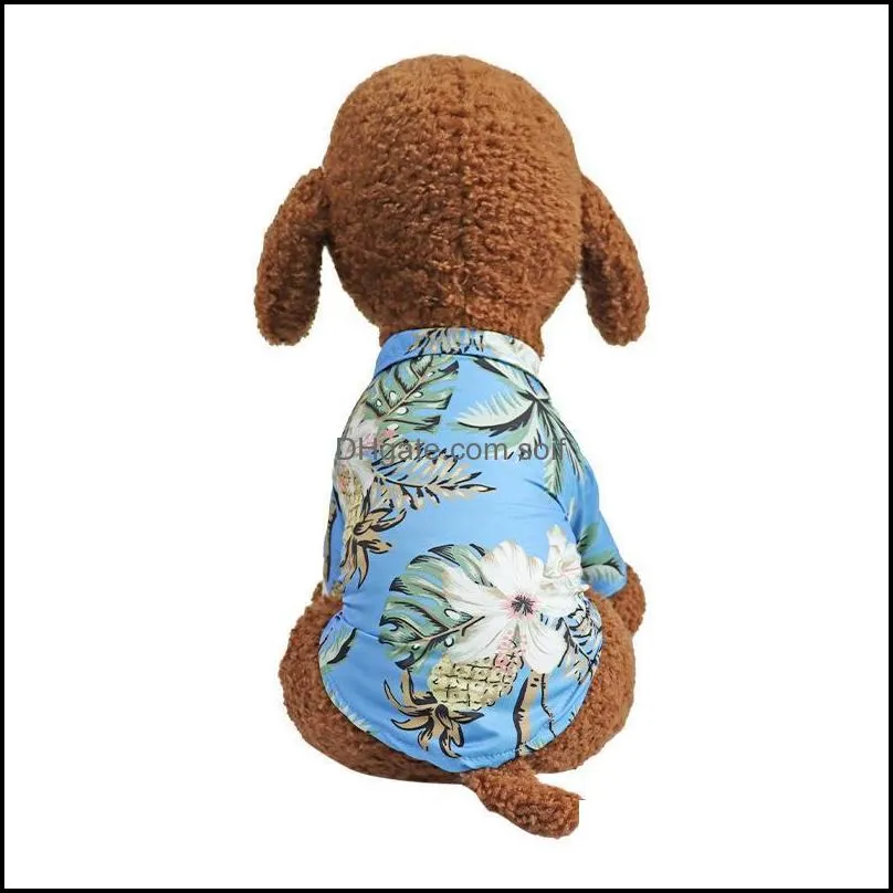 hawaiian style dog apparel clothes puppy pet cloth summer pets clothing for small medium dogs chihuahua cat coat 88 p2