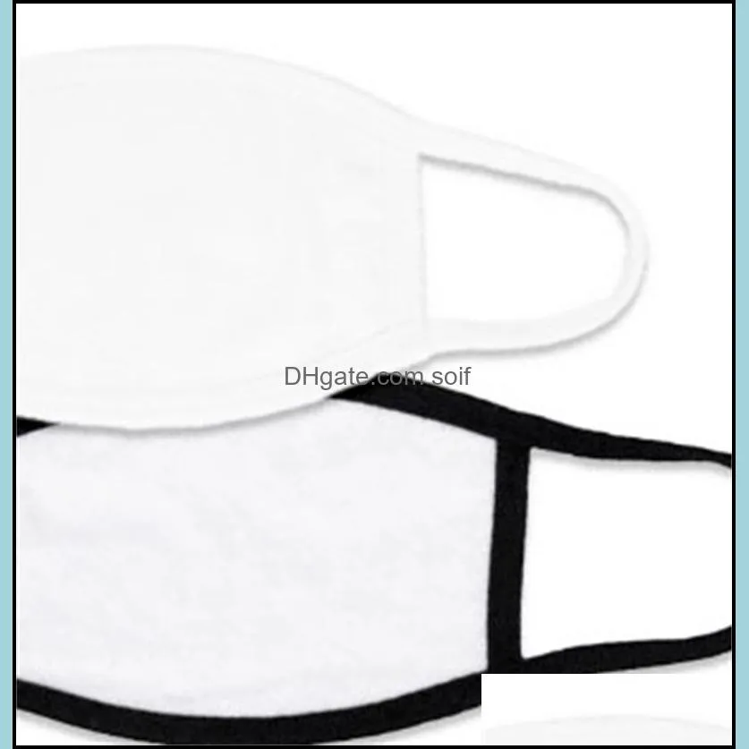 Sublimation Blanks Blank Mascarilla Breathable Washable Respirators Sunscreen Respirable Face Mask Cycling Anti Dust