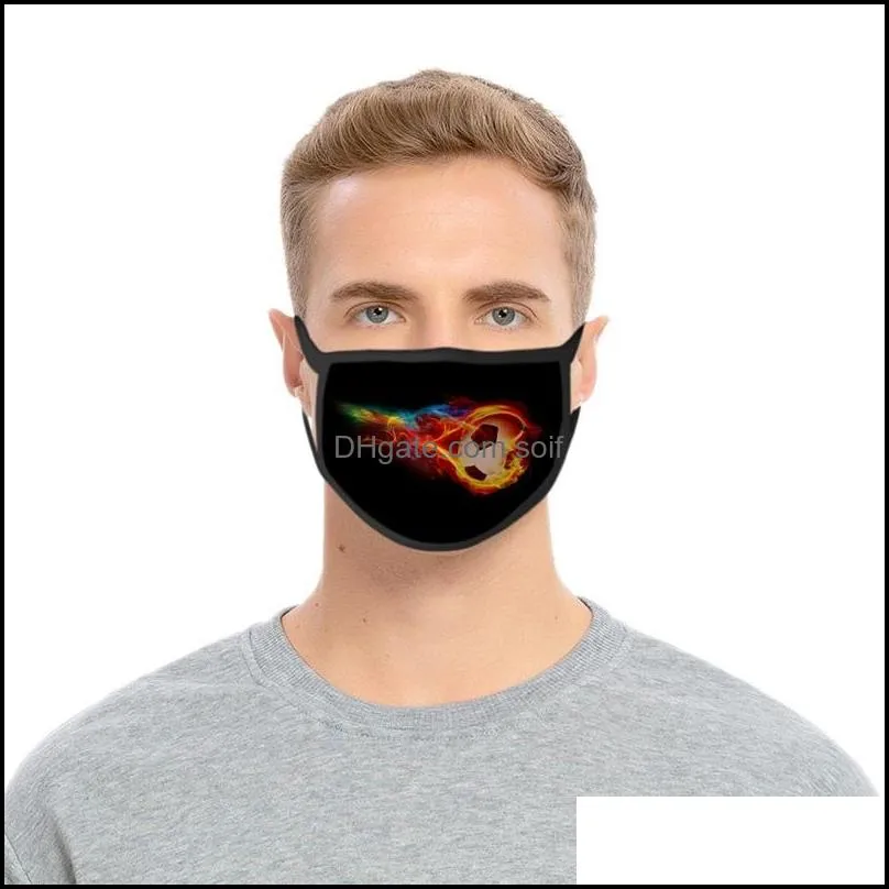 Washable Respirator Reusable Mascarilla Cotton Face Mouth Mask Hanging Ear Flame Printing New Pattern Unisex In Stock 2 2fdb D2