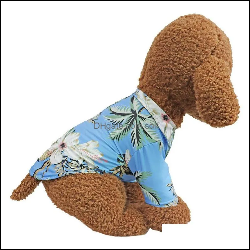 hawaiian style dog apparel clothes puppy pet cloth summer pets clothing for small medium dogs chihuahua cat coat 88 p2