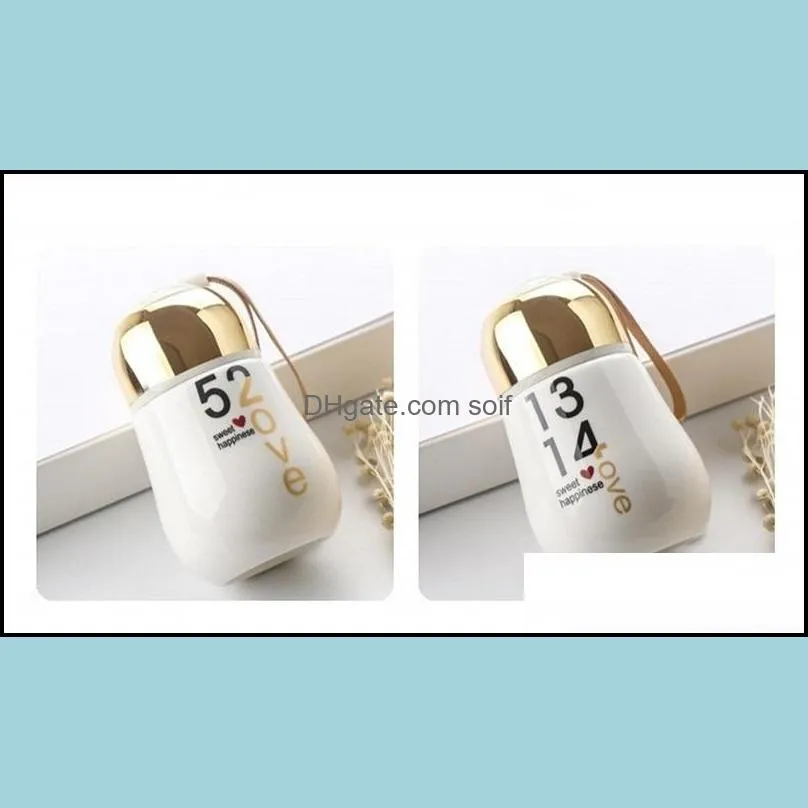Fashion 1314 Water Bottle Heat Resisting Lovers Ceramic Cup Valentine Day Gift Many Styles 6 5zw C R