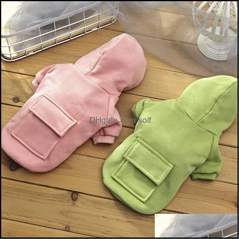 Pet Dog Apparel Clothes Fashion Hooded Sweater Winter Warm Dog`s Coat Cute Trendy Sweatshirt Outerwears DHL 12 G2