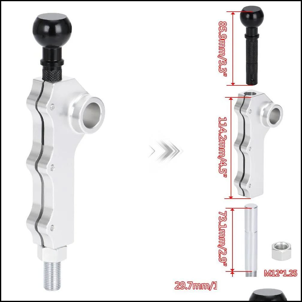 PQY - Double Adjustable Short Throw Shifter Customizable Three Bolts For 2008-2014 Subaru WRX Legacy Outback Legacy Forester PQY-PDG01