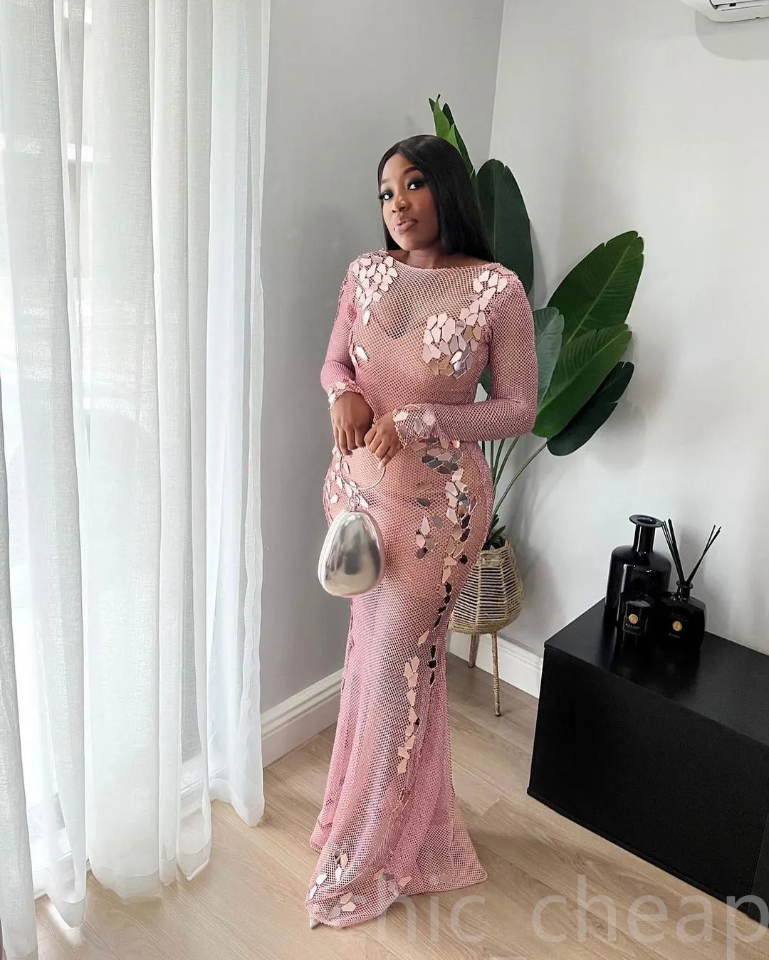 2022 Arabic Aso Ebi Pink Mermaid Prom Dresses Crystals Luxurious Evening Formal Party Second Reception Birthday Engagement Gowns Dress ZJ168