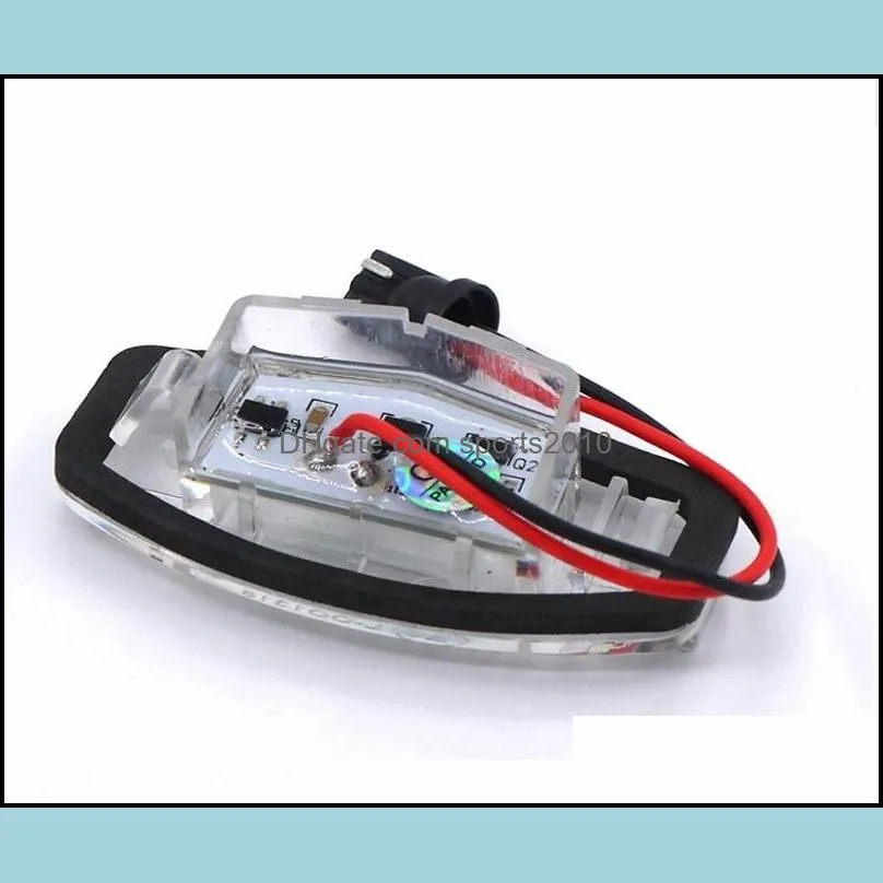 2Pcs/LOT Error Free White LED Number License Plate Light Lamp For Honda Civic City Legend Accord