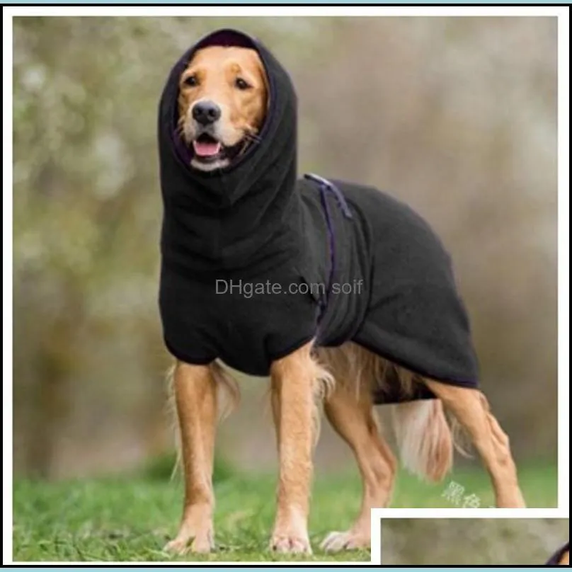 Golden Hair Dogs Hood Clothing Pure Color Winter Thickening Fashion Pets Dog Splicing Clothes