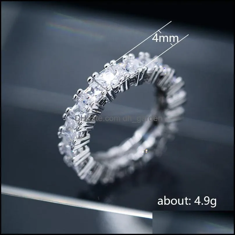 wedding rings luxury cubic zirconia finger for women round heart oval square cz crystals stackable femaleweddingwedding brit22