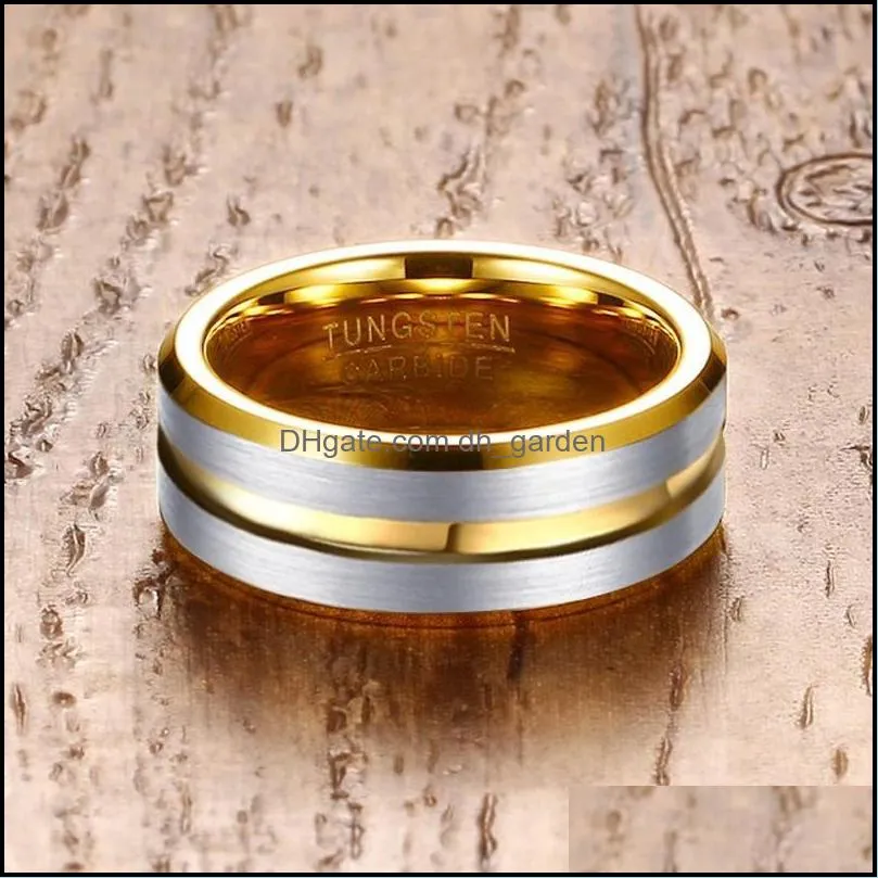Fedi Nuziali Fedi Nuziali Design Tungsteno Uomo Goldcolor Moda Uomo Gioielli Blu Maschio Fidanzato Anniversario Regalo Supporto Engr Dh9K7 Da 7 54 DHgate