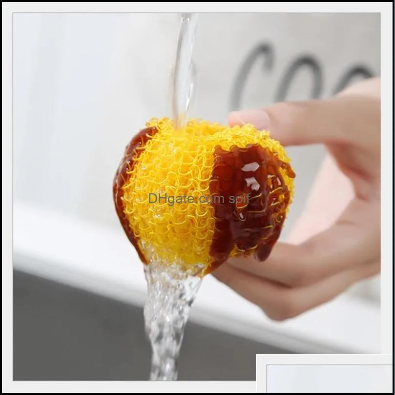 nano clean brush kitchen pot and dishwashing brushing household cleaning brushes replaceable fiber ball 137 j2