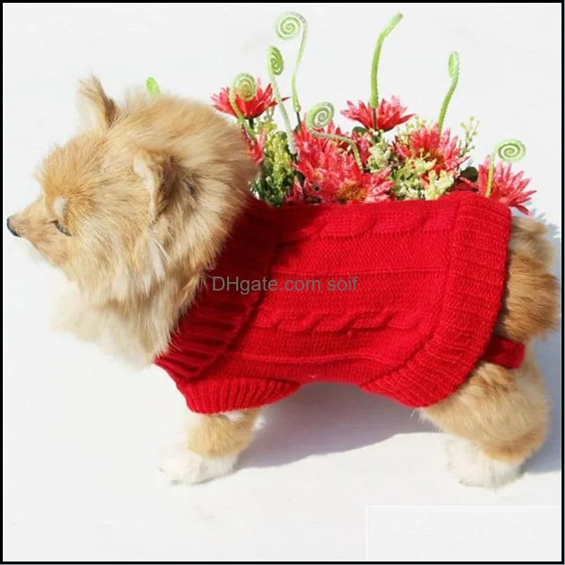 Bichon Pullover Pets Autumn Winter Thickening Clothes Cute Small Sweaters Puppy Cats Sweaters Apparel Knitted Weaving