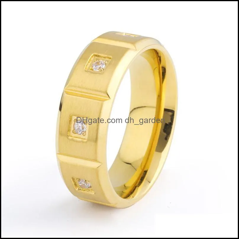 wedding rings style mens and womens fashion jewelry gold color 8mm band finger ring marriage anniversary giftweddingweddingwedding