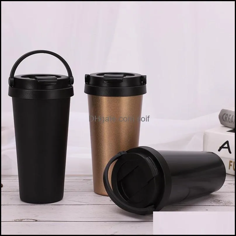 4 colors new products vacuum cup 500ml leakproof double wall 304 stainless steel mug vacuum flask thermo cup tea/coffee mugs travel 185
