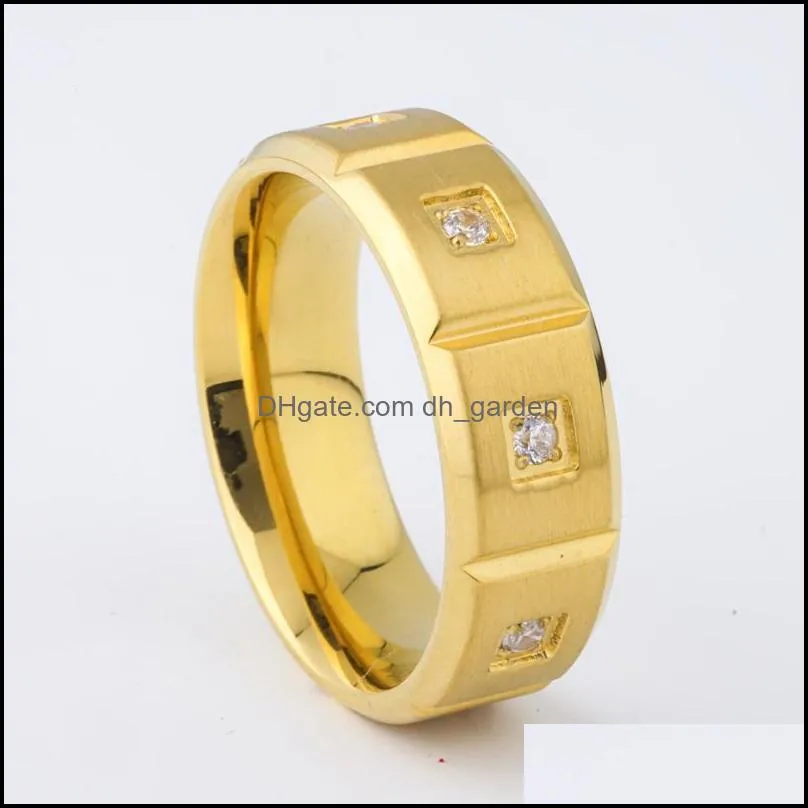 wedding rings style mens and womens fashion jewelry gold color 8mm band finger ring marriage anniversary giftweddingweddingwedding