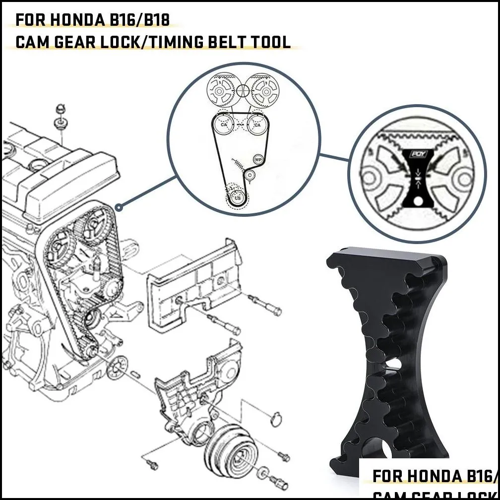FOR 94-00 Honda Acura B16 B18C1 B18C5 VTEC 1.6L&1.8L Engine PQY Cam Gear Lock / Timing Belt Installation Tool W/ PQY BOX CGL01