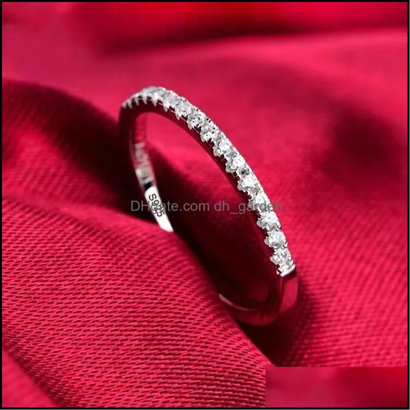 wedding rings prevent allergy 100 genuine tibetan silver 925 ring never fade luxury 18k white gold color prong setting zirconia diamond