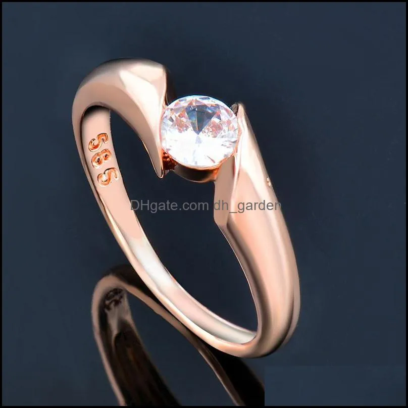 wedding rings 2022 fashion hollow 585 rose gold color ring lace bride for women engagement accessories zd1 lk6wedding brit22