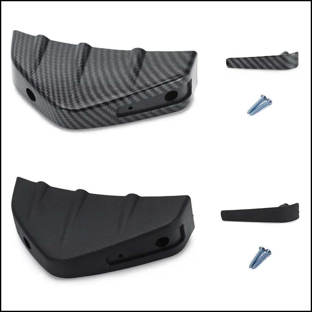 Universal Modified Shark Fin Rear Spoiler Bumper Lip Diffuser Car Accessories Carbon Fiber Pattern/Black 1Pcs/4Pcs PQY-WSS10