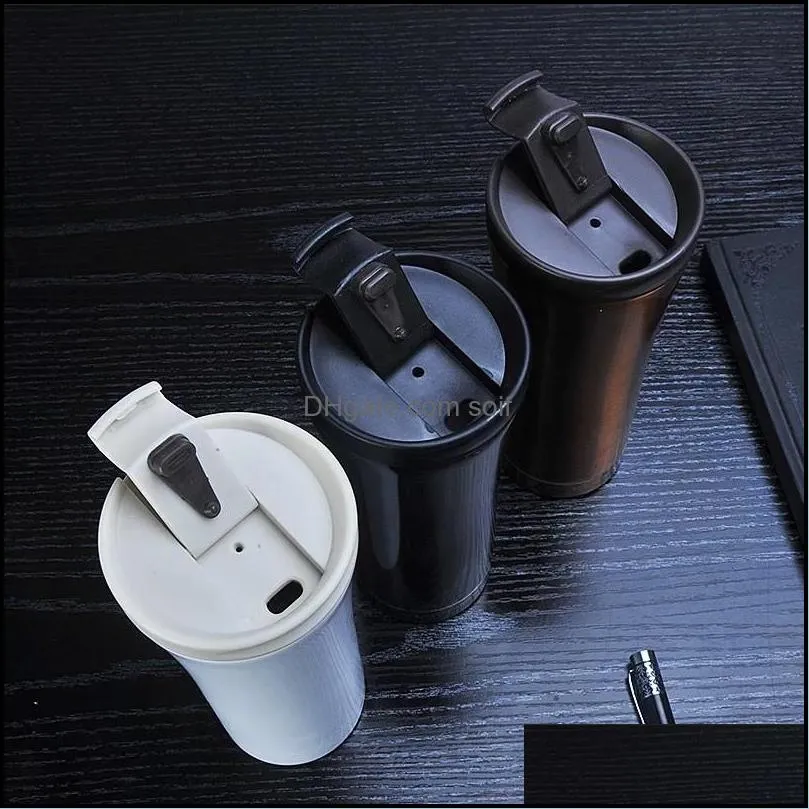 Practical Stainless Steel Vacuum Tumbler Three Colors Anti Skid Bottom Water Bottles For Outdoor Car Cups Safe 23jp BB