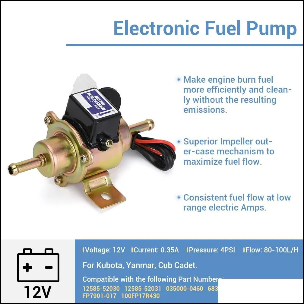 Diesel Petrol Gasoline 12V Electric Car Fuel Pump Universal EP500-0 EP5000 EP-500-0 035000-0460 EP-500-0 PQY-HEP-001